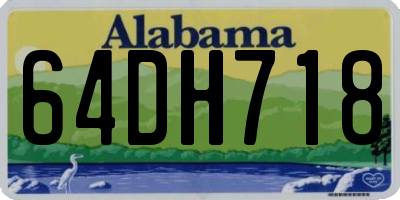 AL license plate 64DH718