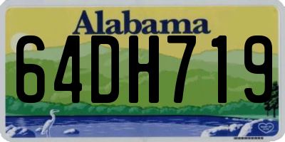 AL license plate 64DH719