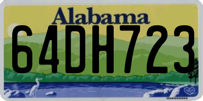AL license plate 64DH723