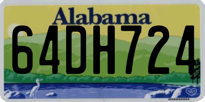 AL license plate 64DH724