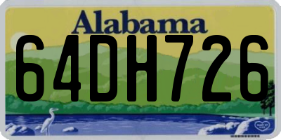 AL license plate 64DH726