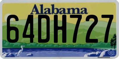 AL license plate 64DH727