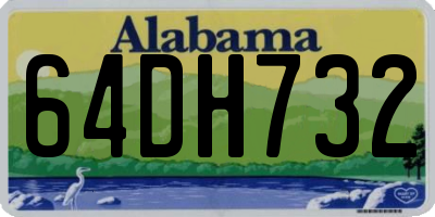 AL license plate 64DH732