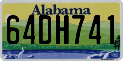 AL license plate 64DH741