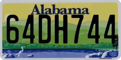 AL license plate 64DH744