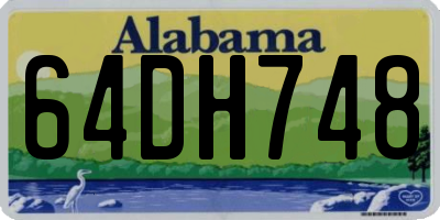 AL license plate 64DH748