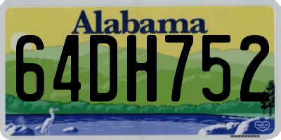 AL license plate 64DH752