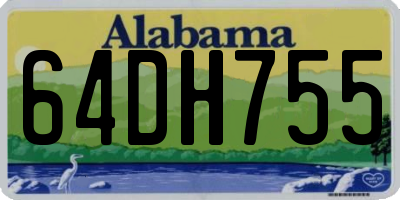 AL license plate 64DH755