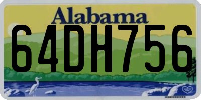 AL license plate 64DH756