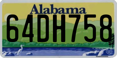 AL license plate 64DH758