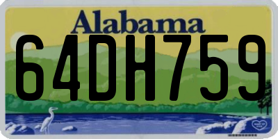 AL license plate 64DH759