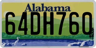 AL license plate 64DH760