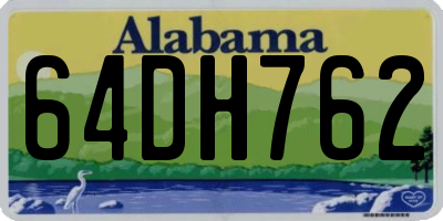 AL license plate 64DH762