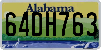 AL license plate 64DH763