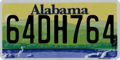 AL license plate 64DH764