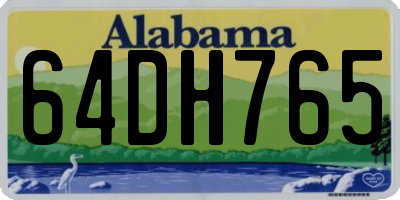 AL license plate 64DH765