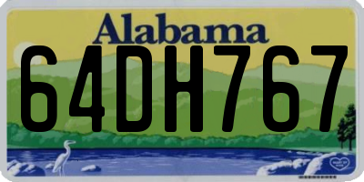 AL license plate 64DH767