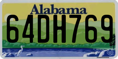 AL license plate 64DH769