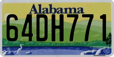 AL license plate 64DH771