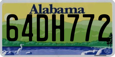 AL license plate 64DH772