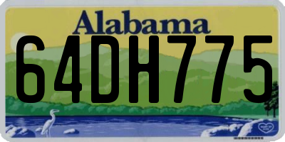 AL license plate 64DH775