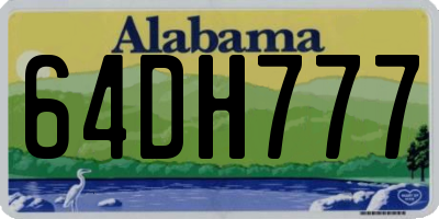 AL license plate 64DH777