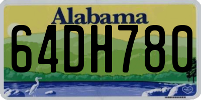 AL license plate 64DH780