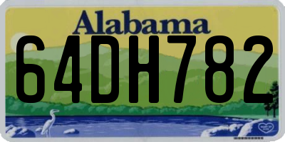 AL license plate 64DH782