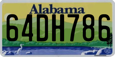 AL license plate 64DH786