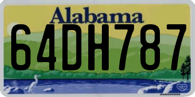 AL license plate 64DH787