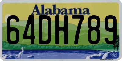AL license plate 64DH789