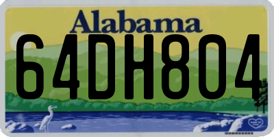 AL license plate 64DH804
