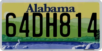 AL license plate 64DH814