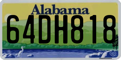 AL license plate 64DH818