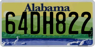 AL license plate 64DH822