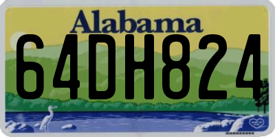 AL license plate 64DH824