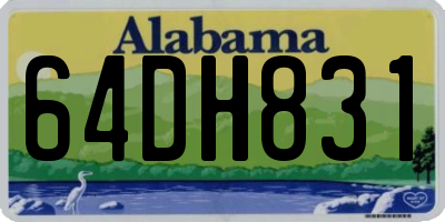 AL license plate 64DH831