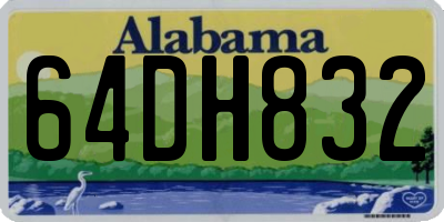 AL license plate 64DH832