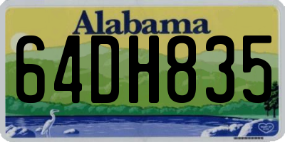 AL license plate 64DH835