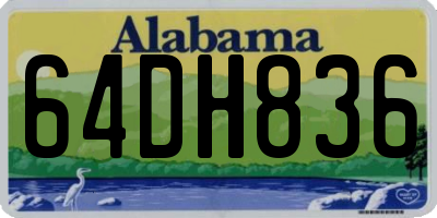 AL license plate 64DH836