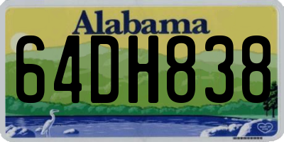 AL license plate 64DH838