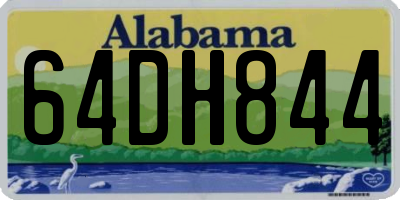 AL license plate 64DH844
