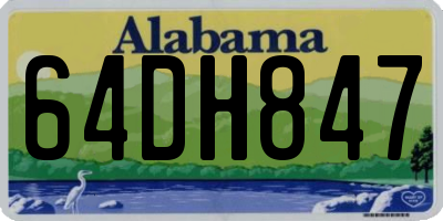 AL license plate 64DH847