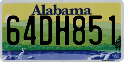 AL license plate 64DH851
