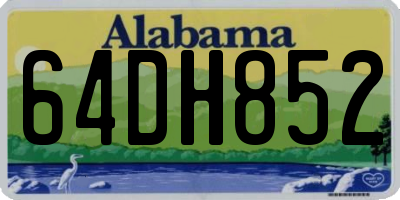 AL license plate 64DH852