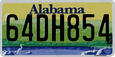 AL license plate 64DH854