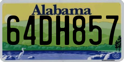 AL license plate 64DH857