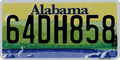 AL license plate 64DH858