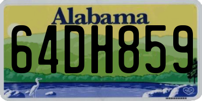 AL license plate 64DH859