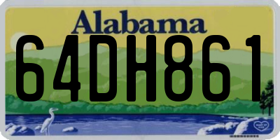 AL license plate 64DH861